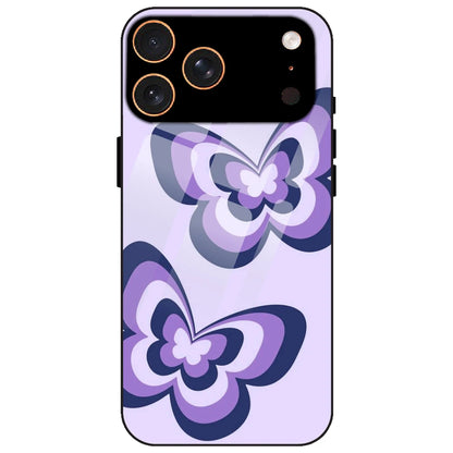 Blue Butterflies - Glass Case for Apple iPhone 17 Pro