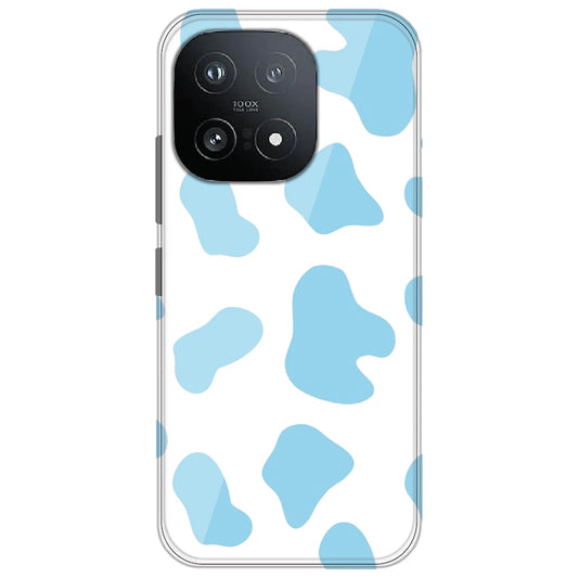 Blue Cow Print - Clear Printed Silicone Case for iQOO 15