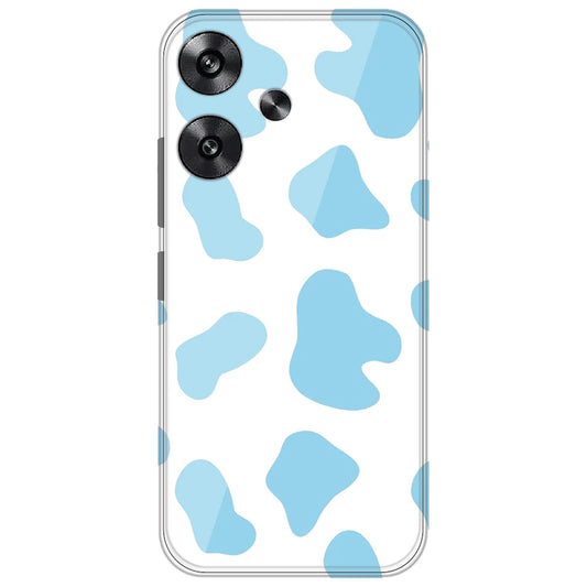 Blue Cow Print - Clear Printed Silicone Case for Poco F6