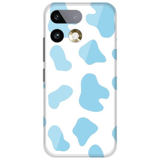Blue Cow Print - Clear Printed Silicone Case for Realme 16 Pro Plus