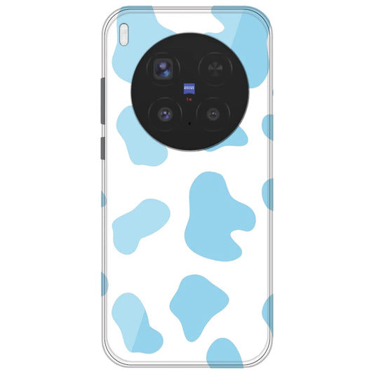 Blue Cow Print - Clear Printed Silicone Case for Vivo X300 Pro