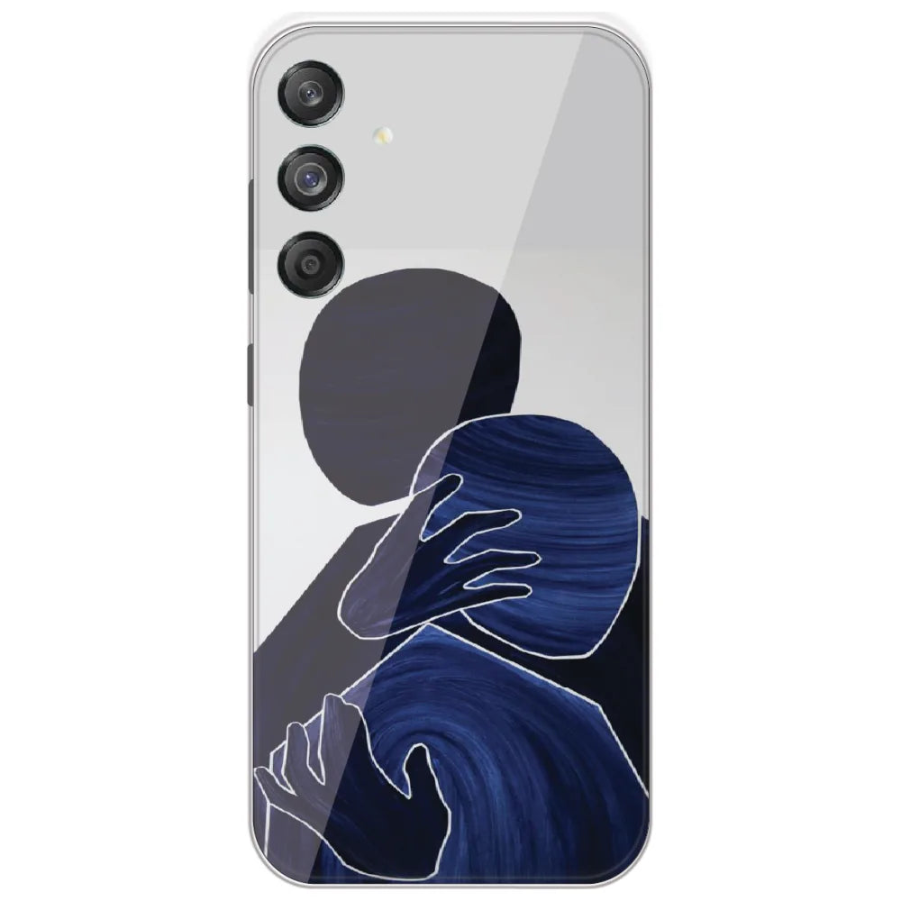 Blue Embrace - Printed Silicone Case for Samsung Galaxy M55 5G