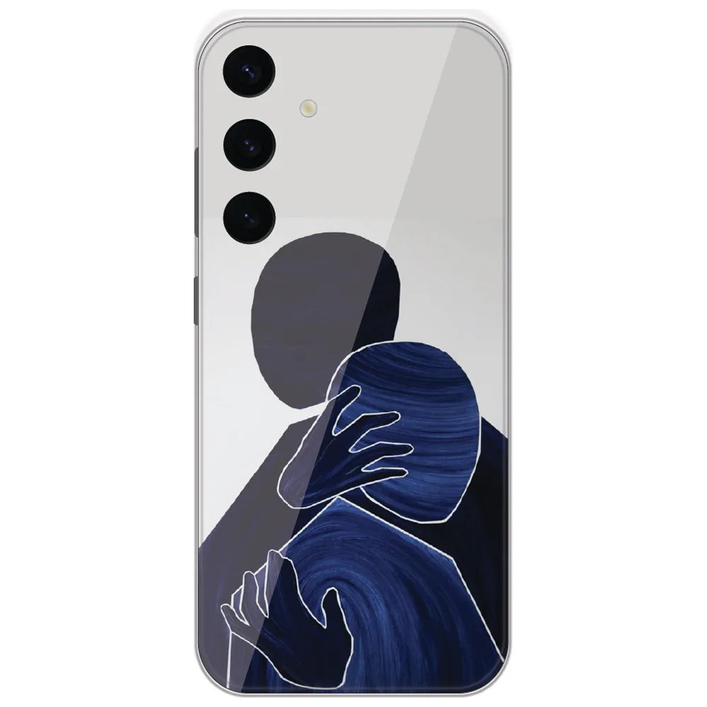 Blue Embrace - Printed Silicone Case for Samsung Galaxy S24 Plus