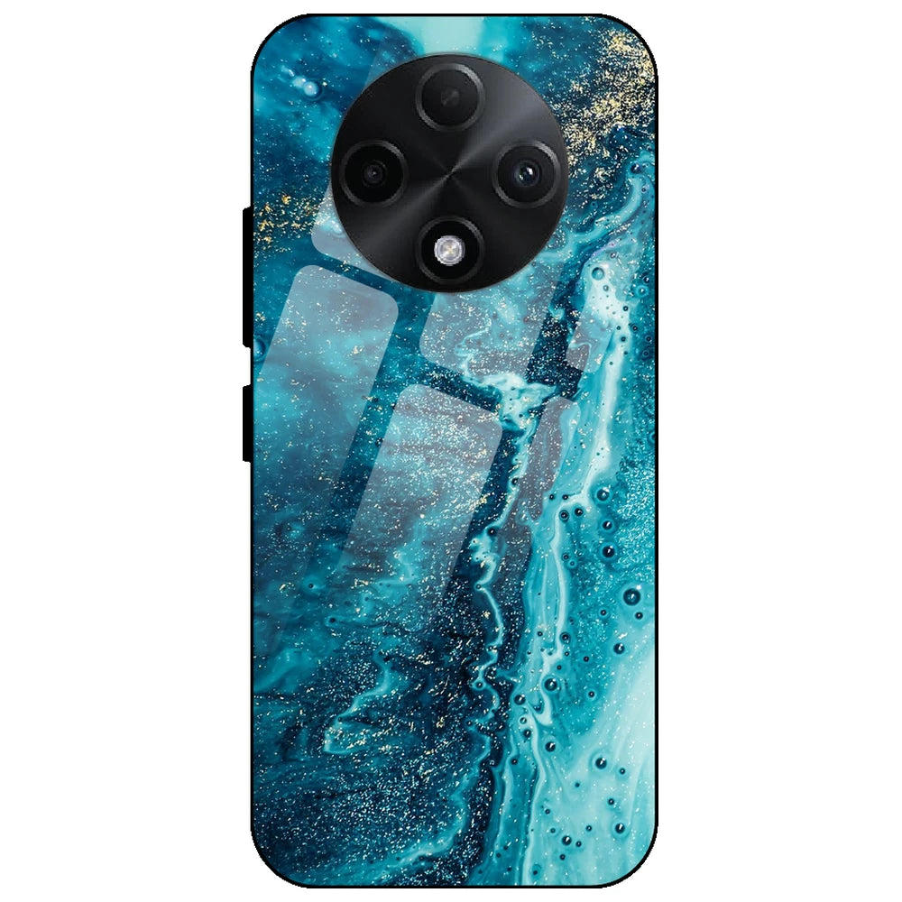 Blue Watermarble - Glass Case for Oppo F27