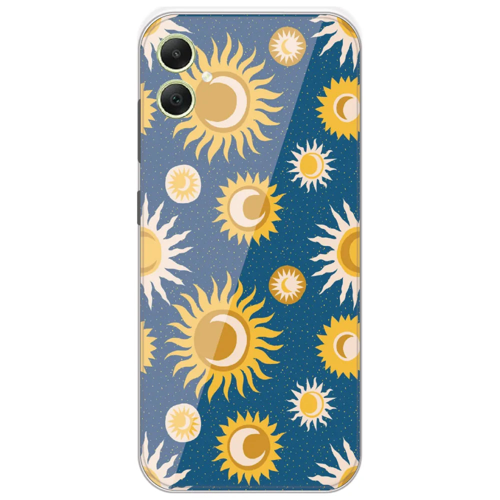 Boho Sun And Moon - Printed Silicone Case for Samsung Galaxy A05