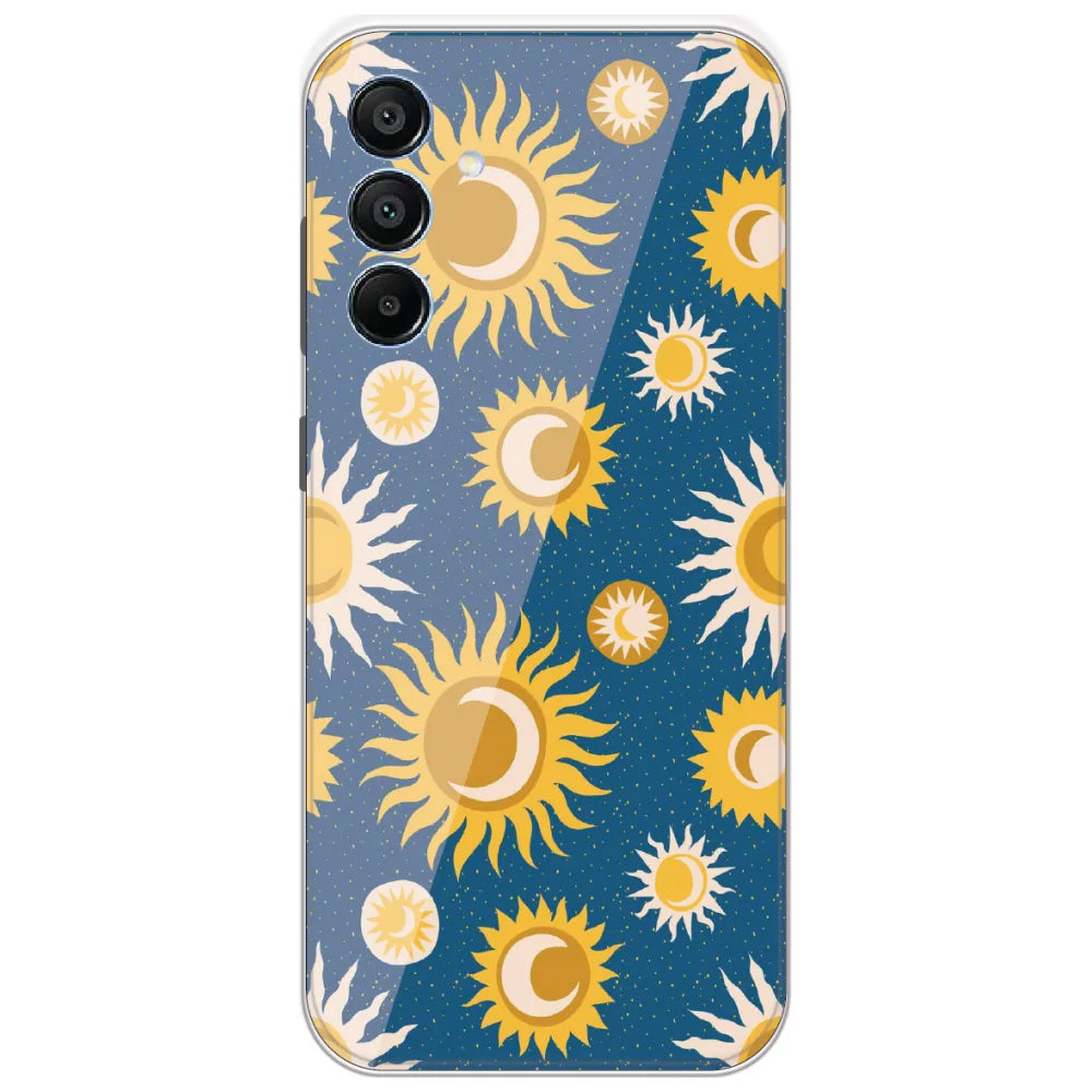 Boho Sun And Moon - Printed Silicone Case for Samsung Galaxy A15