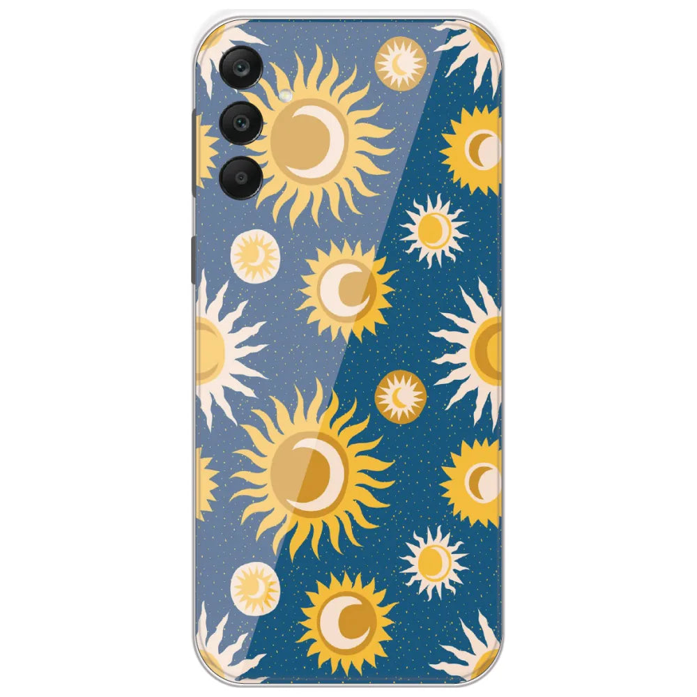 Boho Sun And Moon - Printed Silicone Case for Samsung Galaxy A25