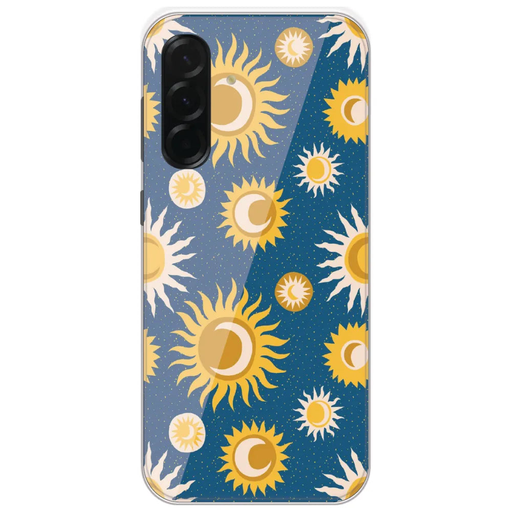 Boho Sun And Moon - Printed Silicone Case for Samsung Galaxy A36