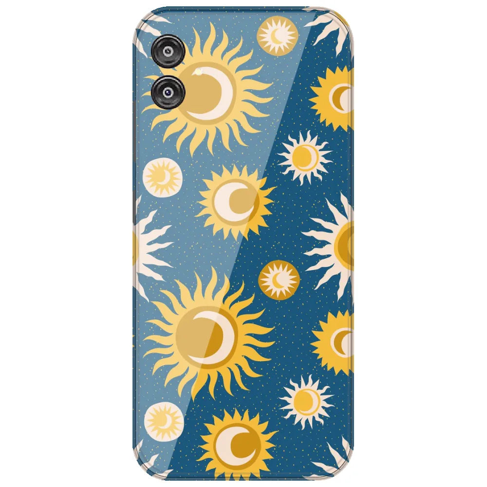 Boho Sun And Moon - Printed Silicone Case for Samsung Galaxy F04