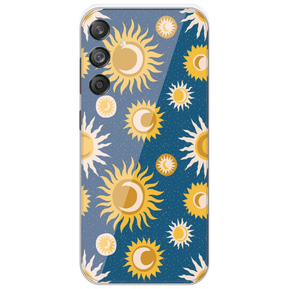 Boho Sun And Moon - Printed Silicone Case for Samsung Galaxy M55 5G