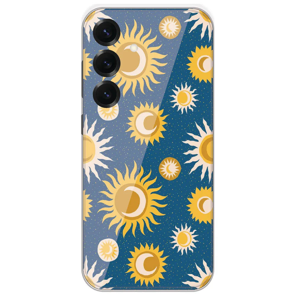 Boho Sun And Moon - Printed Silicone Case for Samsung Galaxy S25