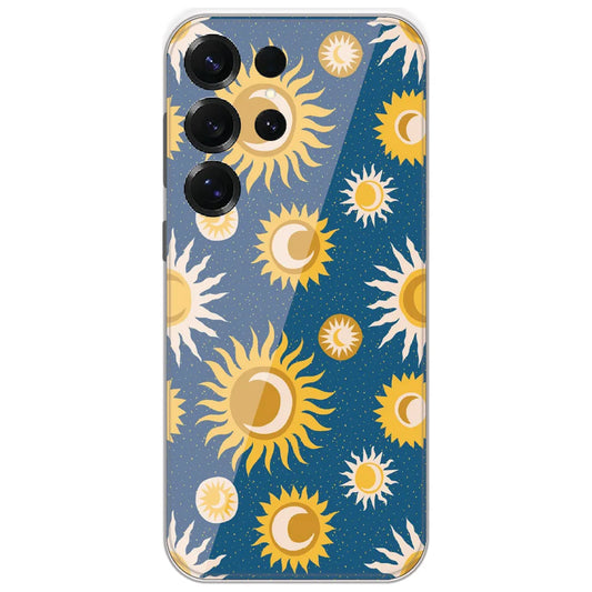 Boho Sun And Moon - Printed Silicone Case for Samsung Galaxy S25 Ultra