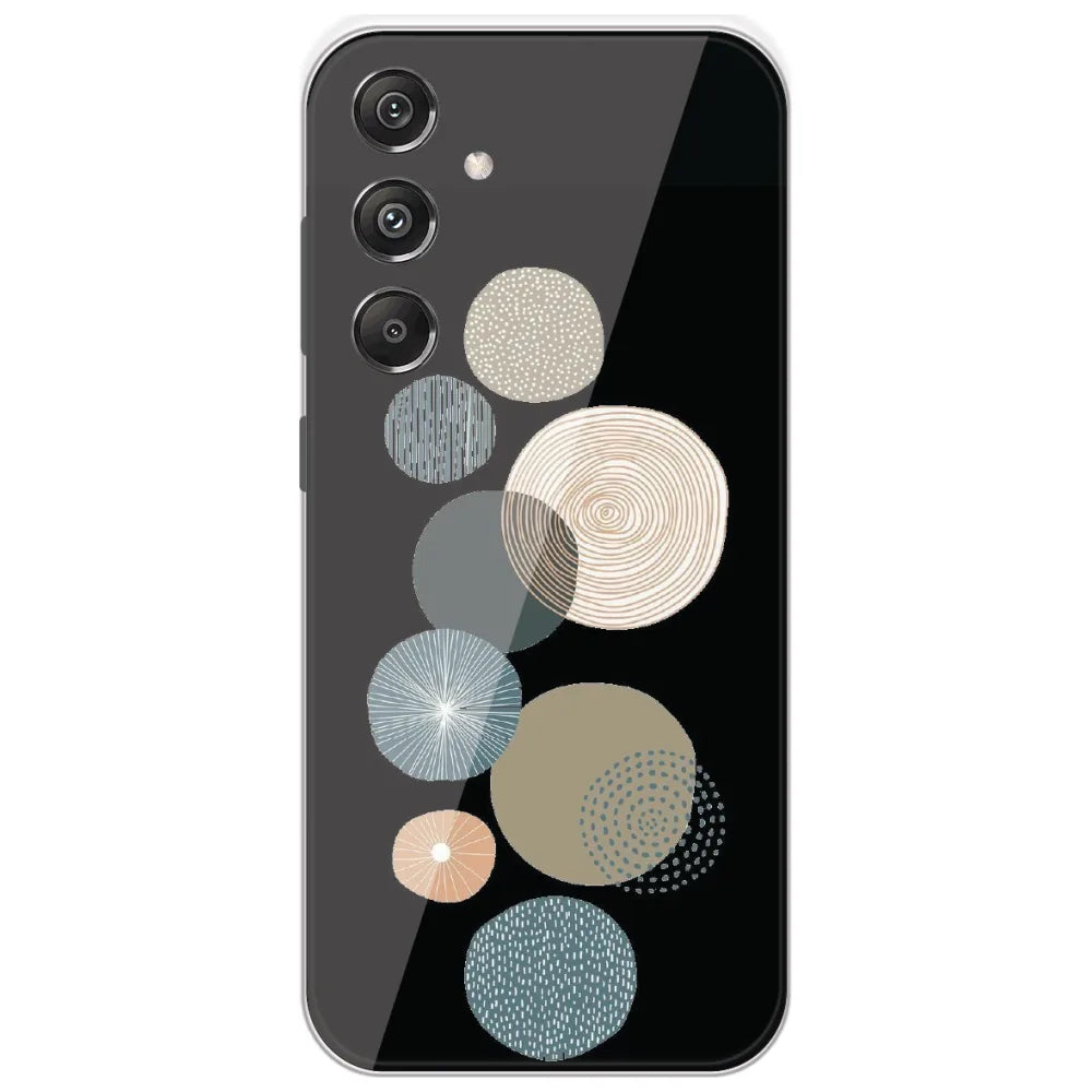 Boho Textured Circles - Printed Silicone Case for Samsung Galaxy M34 5G