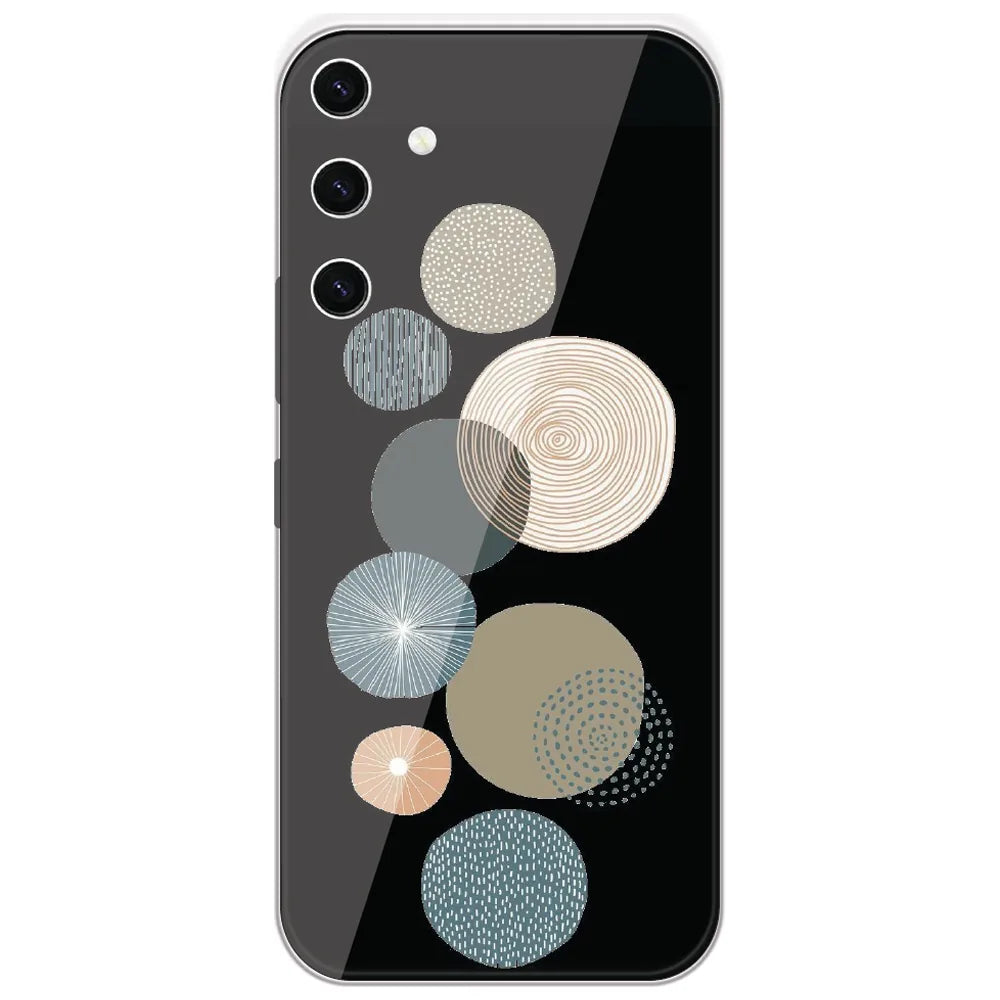 Boho Textured Circles - Printed Silicone Case for Samsung Galaxy S23 Plus 5G