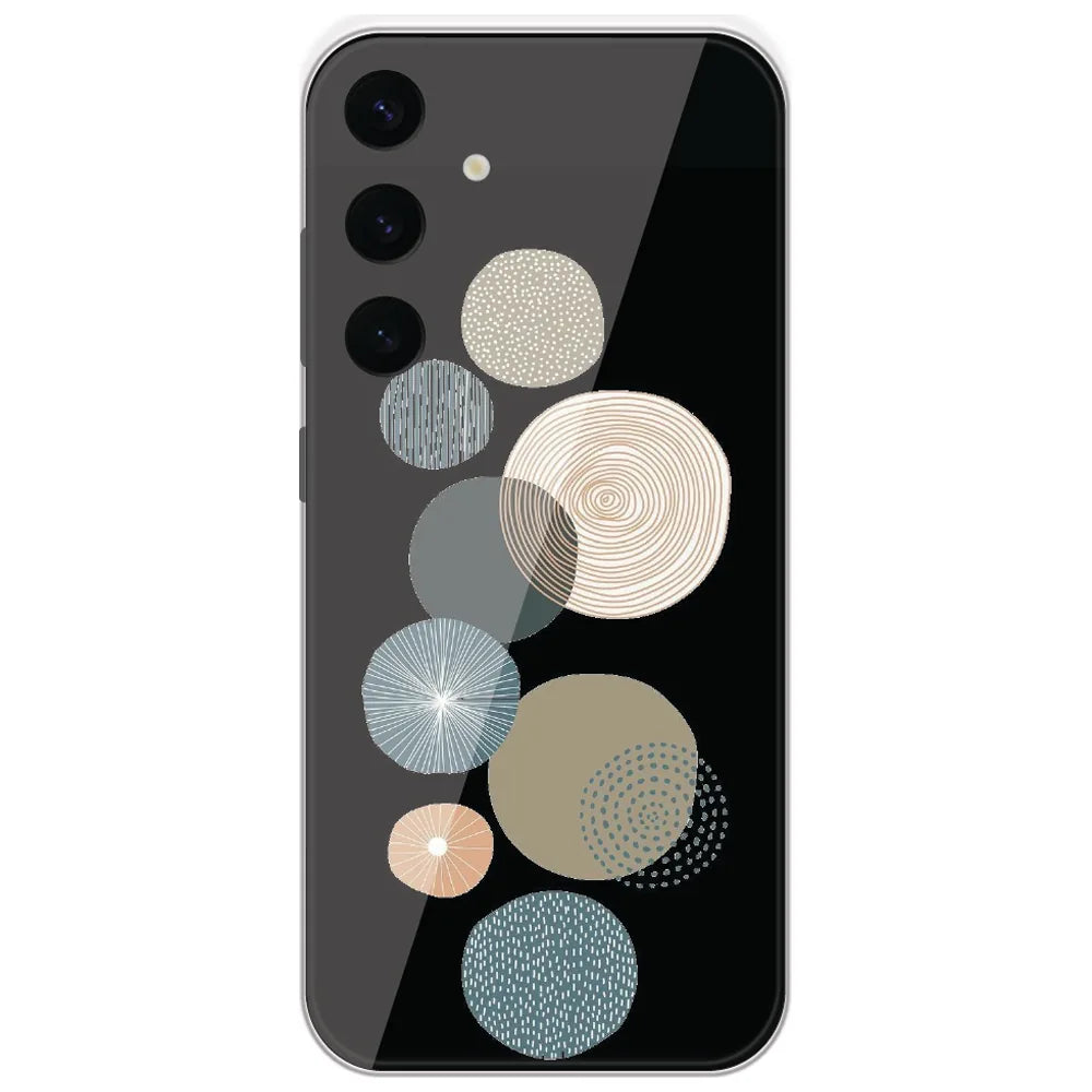 Boho Textured Circles - Printed Silicone Case for Samsung Galaxy S24 Plus