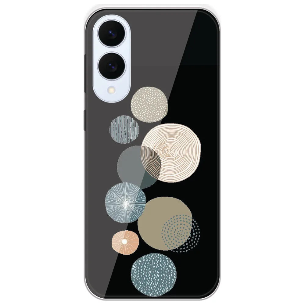 Boho Textured Circles - Printed Silicone Case for Samsung Galaxy S25 Edge