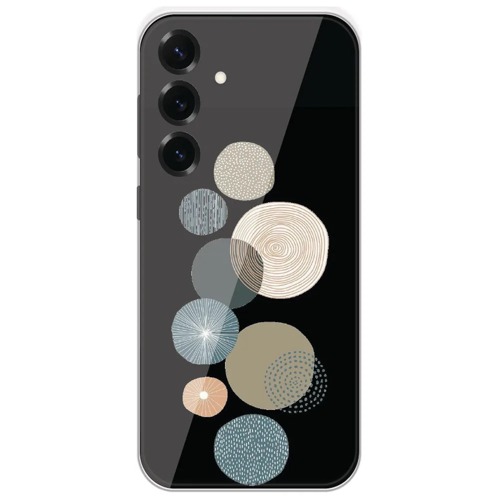 Boho Textured Circles - Printed Silicone Case for Samsung Galaxy S25 Plus