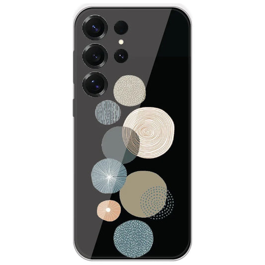 Boho Textured Circles - Printed Silicone Case for Samsung Galaxy S25 Ultra