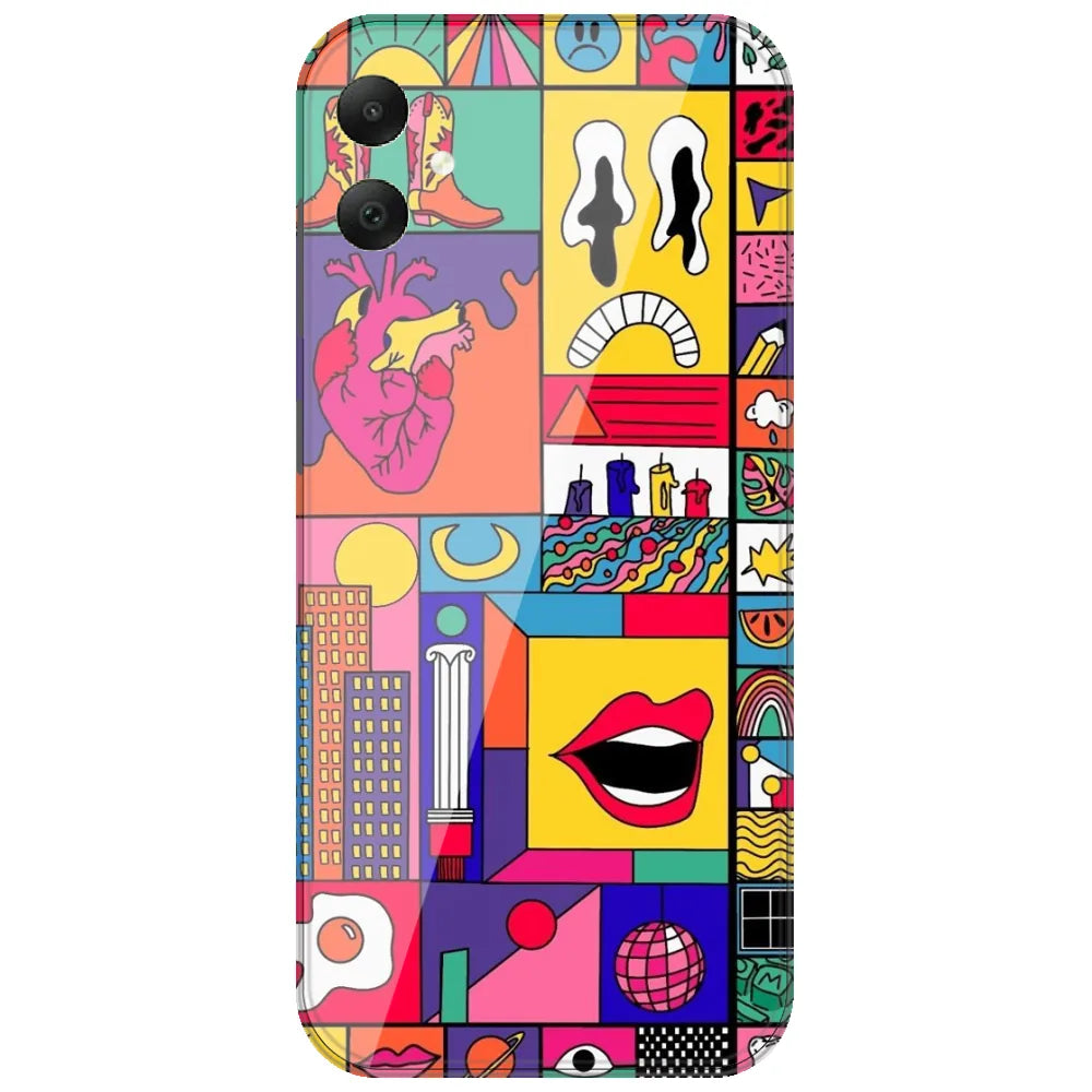 Bold Pop Collage - Printed Silicone Case for Samsung Galaxy A06