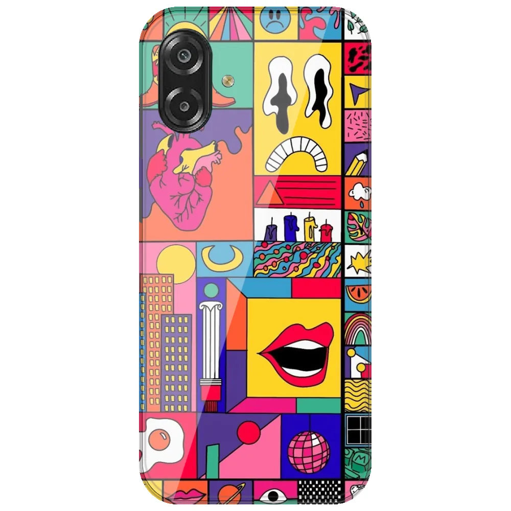 Bold Pop Collage - Printed Silicone Case for Samsung Galaxy A07 4G