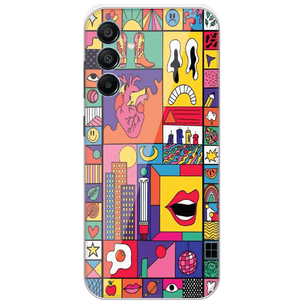 Bold Pop Collage - Printed Silicone Case for Samsung Galaxy A15