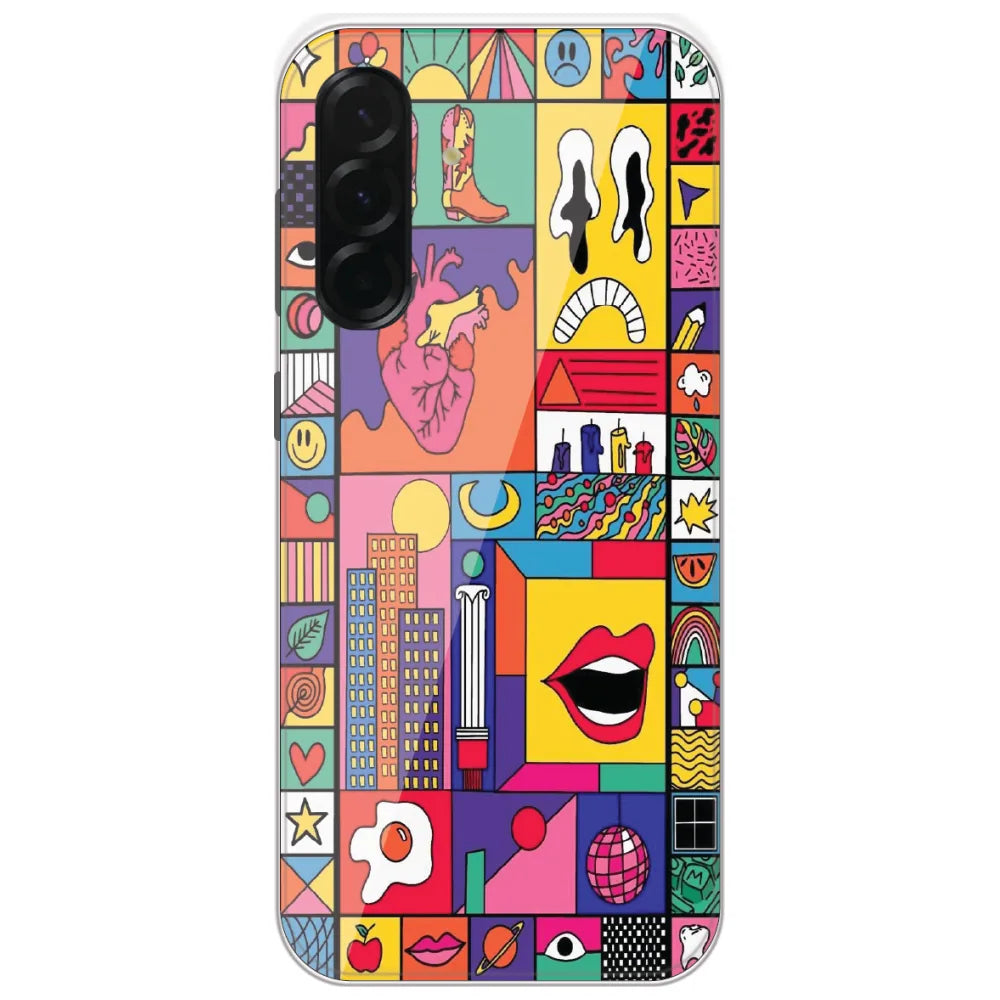 Bold Pop Collage - Printed Silicone Case for Samsung Galaxy A36