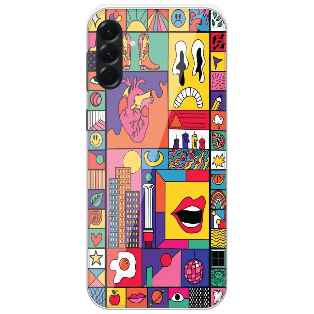 Bold Pop Collage - Printed Silicone Case for Samsung Galaxy A56