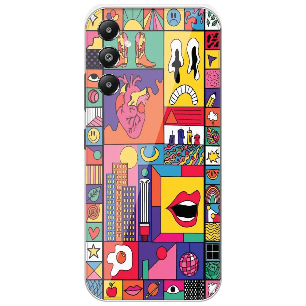 Bold Pop Collage - Printed Silicone Case for Samsung Galaxy F15