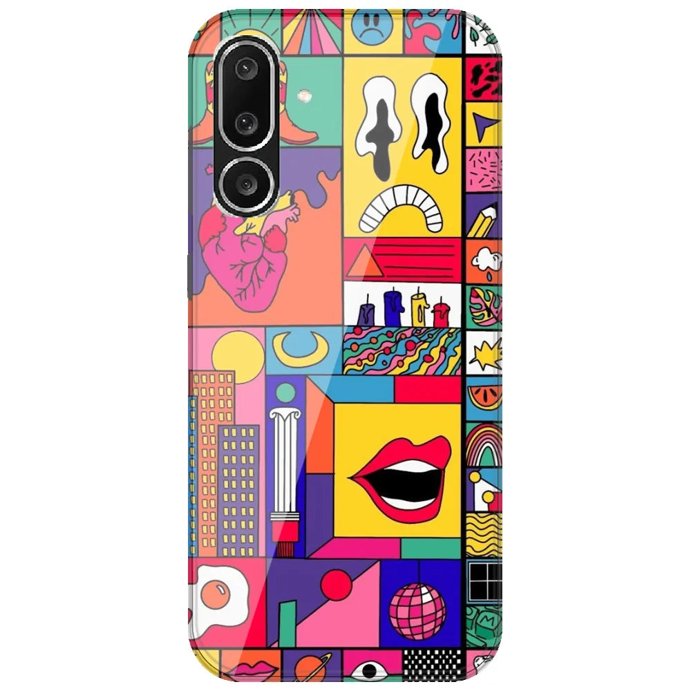Bold Pop Collage - Printed Silicone Case for Samsung Galaxy F36