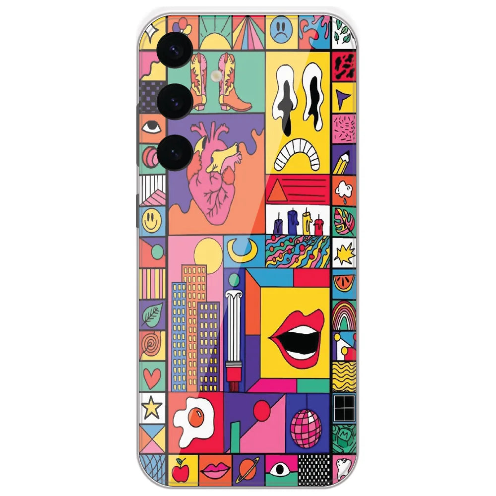 Bold Pop Collage - Printed Silicone Case for Samsung Galaxy S24 Plus