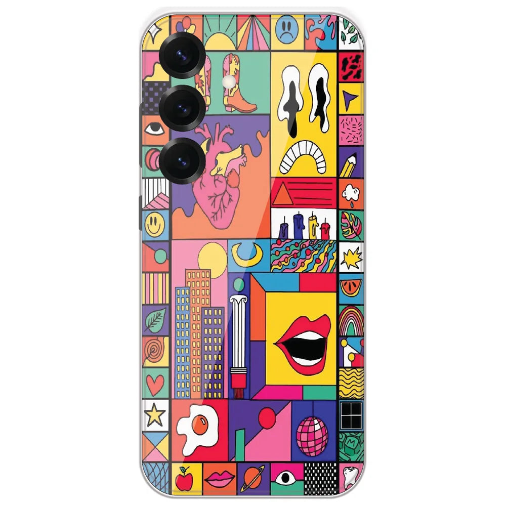 Bold Pop Collage - Printed Silicone Case for Samsung Galaxy S25