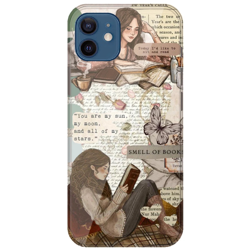 Book Collage - Printed Silicone Case for Apple iPhone 12 Mini