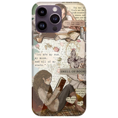 Book Collage - Printed Silicone Case for Apple iPhone 14 Pro