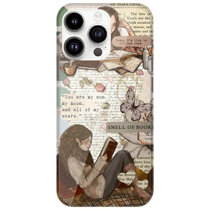 Book Collage - Printed Silicone Case for Apple iPhone 14 Pro Max