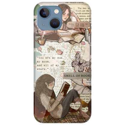 Book Collage - Printed Silicone Case for Apple iPhone 15
