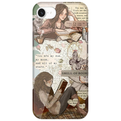 Book Collage - Printed Silicone Case for Apple iPhone 16e