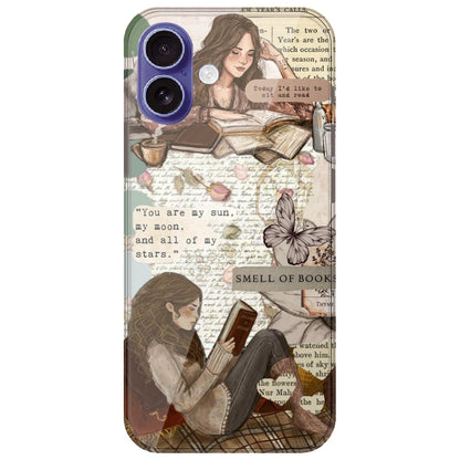 Book Collage - Printed Silicone Case for Apple iPhone 17
