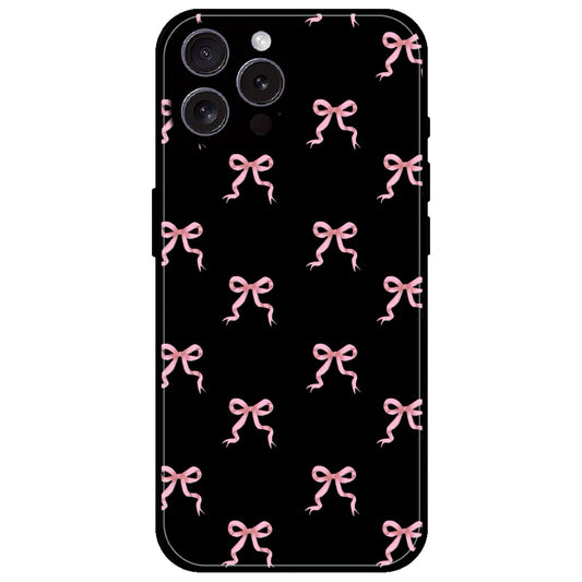 Bow Family - Glossy Metal Silicone Case for Apple iPhone 16 Pro Max