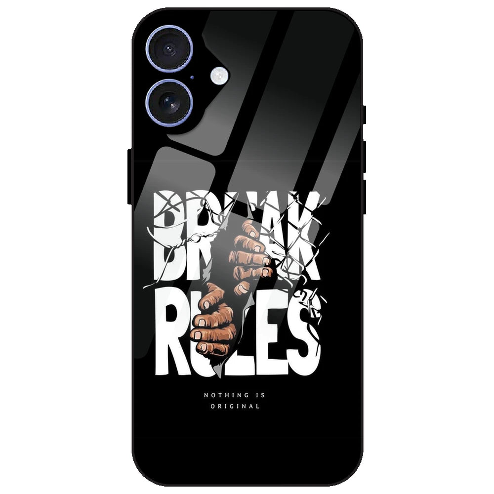 Break Rules - Glass Case for Apple iPhone 17