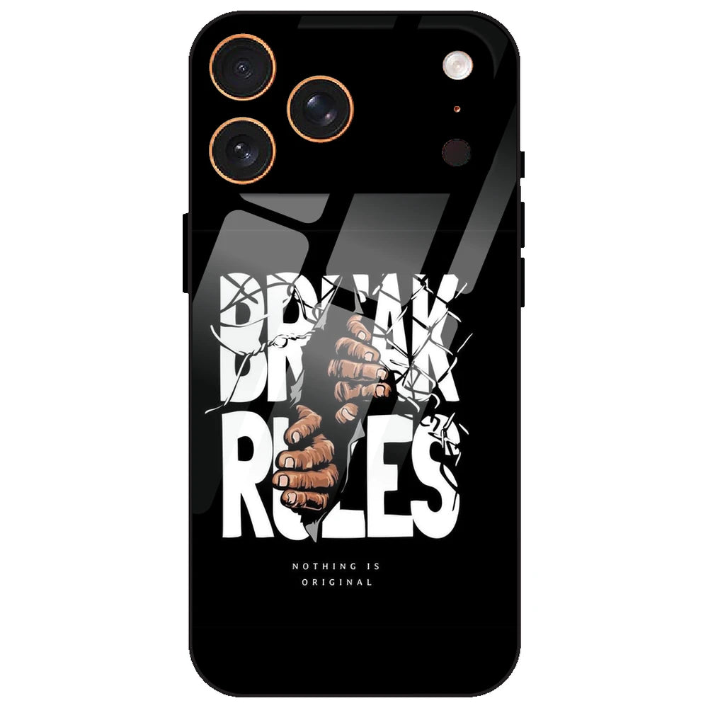 Break Rules - Glass Case for Apple iPhone 17 Pro Max