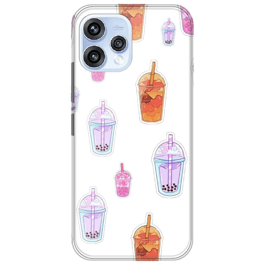 Bubble Tea - Clear Printed Silicone Case for Oppo Reno 15