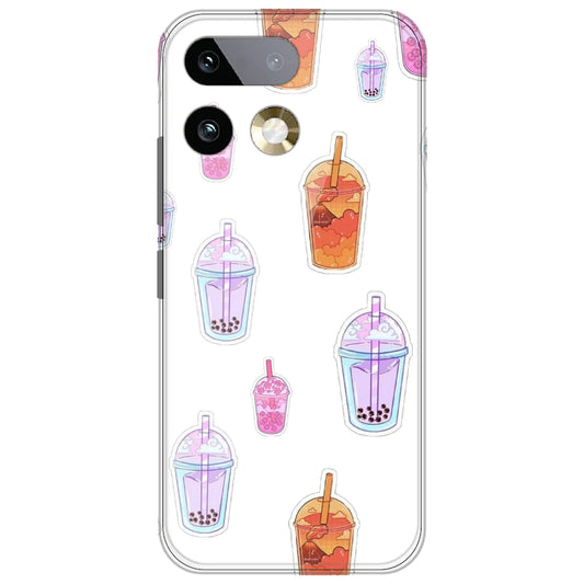 Bubble Tea - Clear Printed Silicone Case for Realme 16 Pro Plus