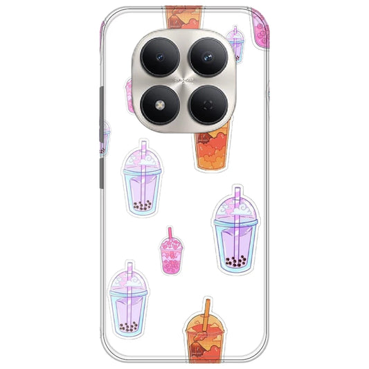 Bubble Tea - Clear Printed Silicone Case for Redmi Note 15 Pro
