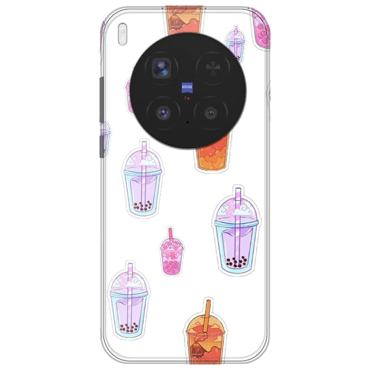 Bubble Tea - Clear Printed Silicone Case for Vivo X300 Pro