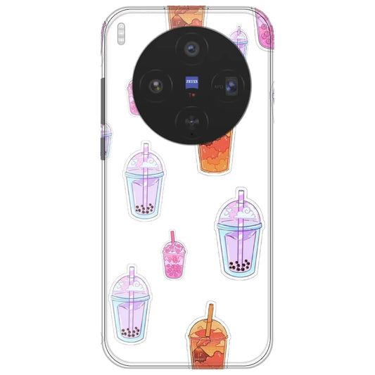 Bubble Tea - Clear Printed Silicone Case for Vivo X300