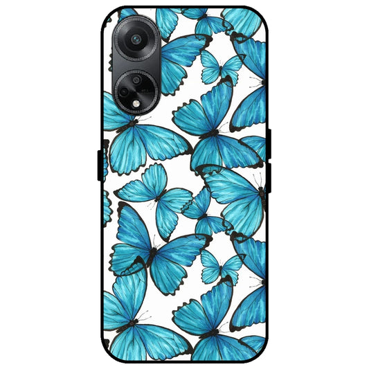 Butterflies - Glossy Metal Silicone Case for Oppo F23 5G