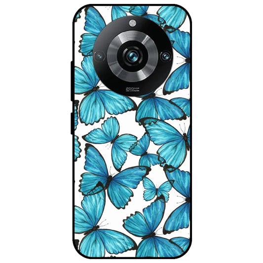 Butterflies - Glossy Metal Silicone Case for Realme 11 Pro Plus