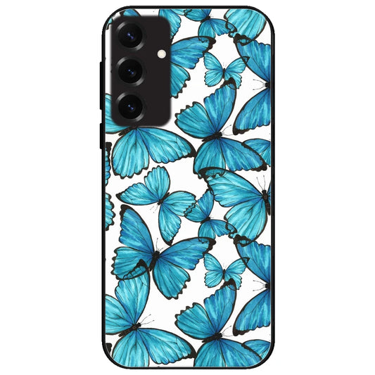 Butterflies - Glossy Metal Silicone Case for Samsung Galaxy S25 Plus