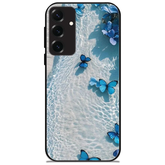 Butterflies On Water - Glossy Metal Silicone Case for Samsung Galaxy S25 Plus