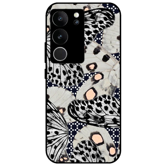 Butterflies Wings - Glossy Metal Silicone Case for Vivo V29 5G